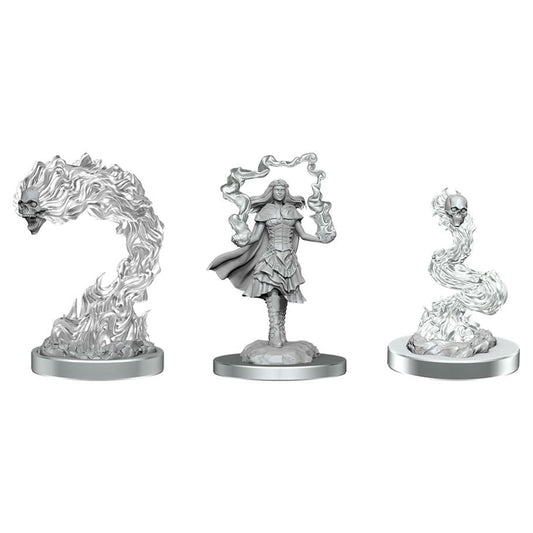 Dungeons & Dragon D&D Nolzur's Miniatures Dark Spellcaster & Flameskulls 90650