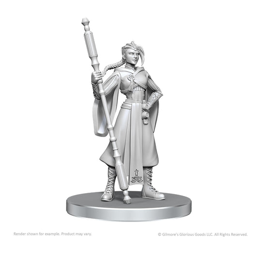 Critical Role Unpainted Miniatures: W26 Beauregard Lionett & Caleb Widogast
