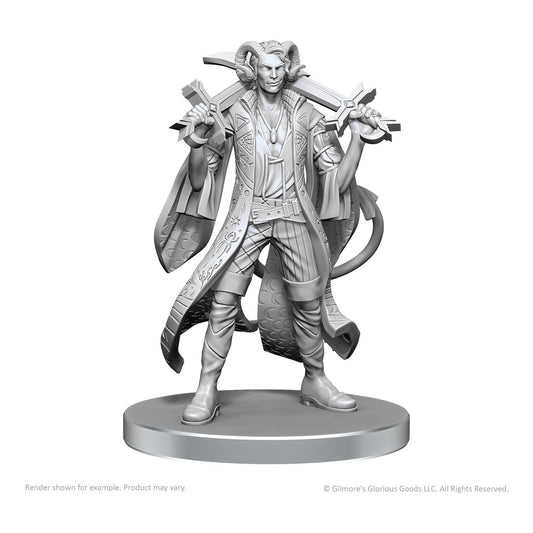 Critical Role Unpainted Miniatures: W26 Mollymauk Tealeaf & Caduceus Clay