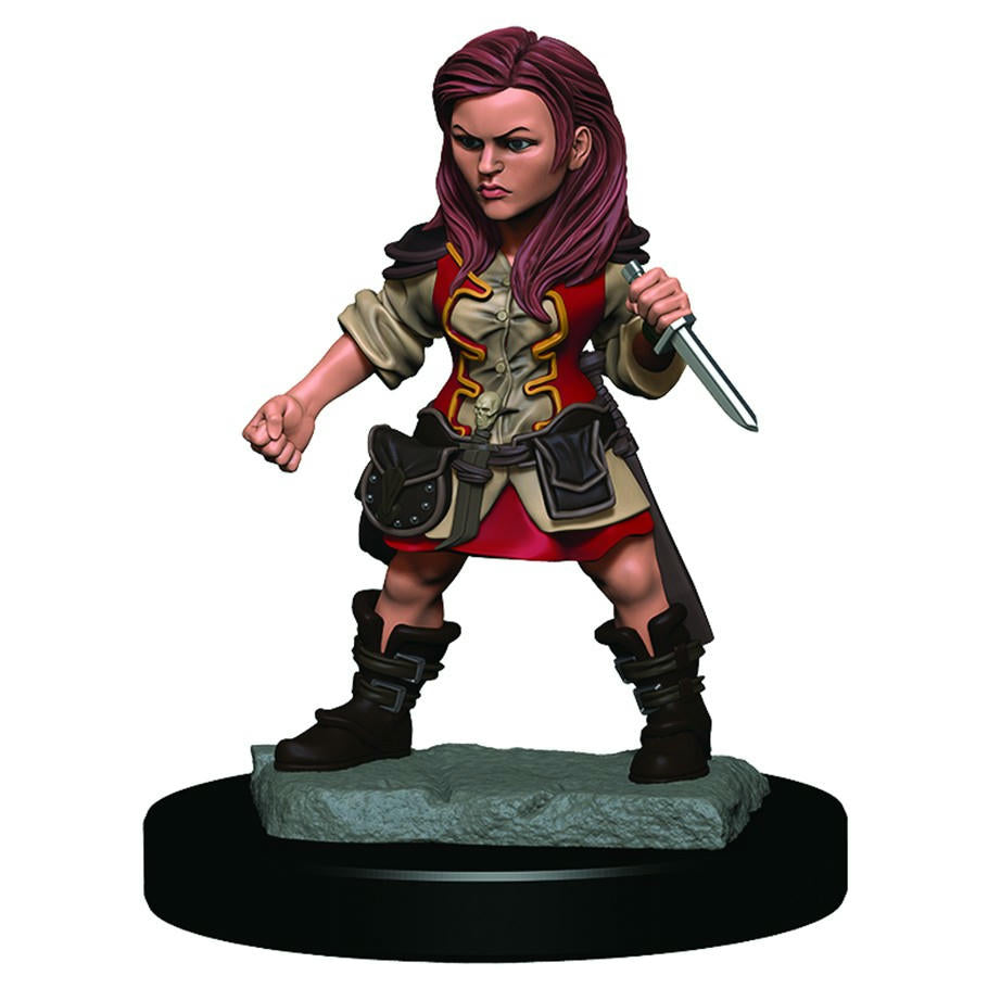 Image of D&D Female Halfling Rogue Premium Painted Fantasy Miniature WZK93019 Wizkids