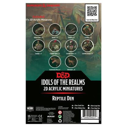 Image of Dungeons & Dragons D&D Icons of the Realms Reptile Den 2D Miniatures Set 