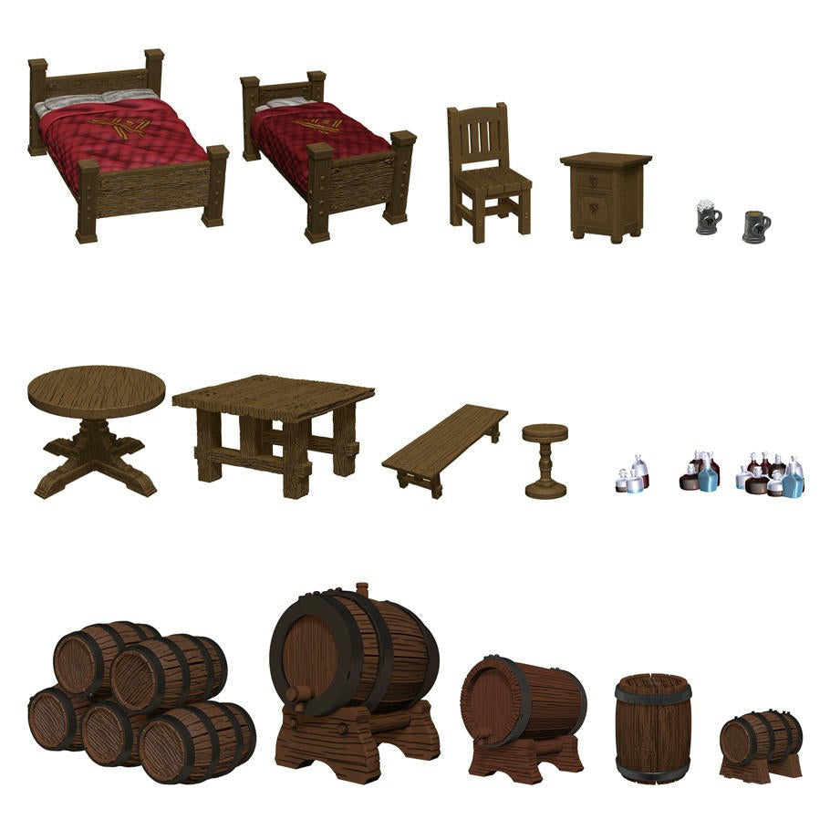 Image of Dungeons & Dragons Yawning Portal Inn Beds & Bottles PAINTED Fantasy Miniatures