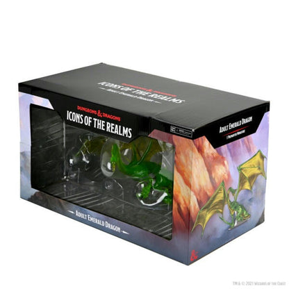 Image of Dungeons & Dragon D&D Fantasy Miniatures Adult Emerald Dragon WZK96064