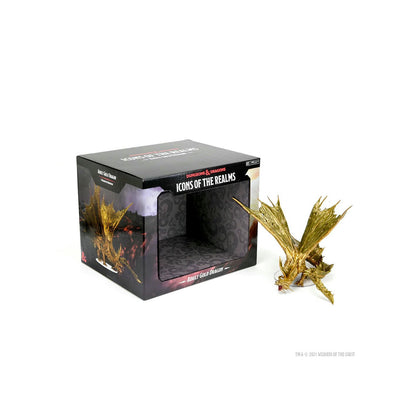 Image of Dungeons & Dragon D&D Fantasy Miniatures PAINTED Adult Gold Dragon WZK96116