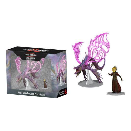 Dungeons & Dragons Spelljammer Adult Solar Dragon & Price Xeleth Painted Minis