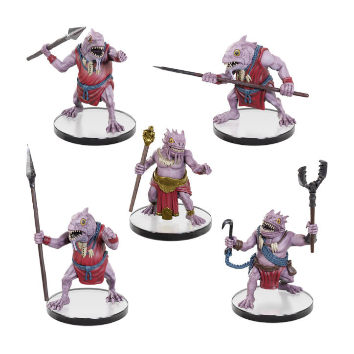 D & D Icons of the Realms Kuo-Toa Warband Painted Miniatures (6pcs) WZK96253