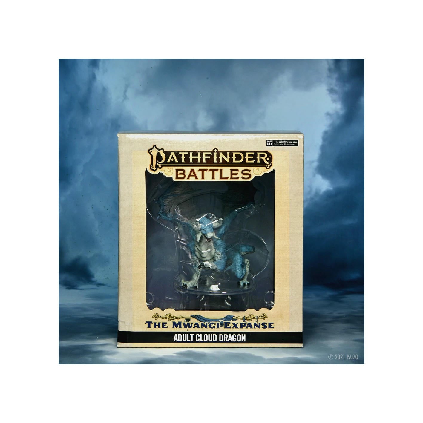 Image of Pathfinder The Mwangi Expanse Adult Cloud Dragon PAINTED Fantasy Miniature