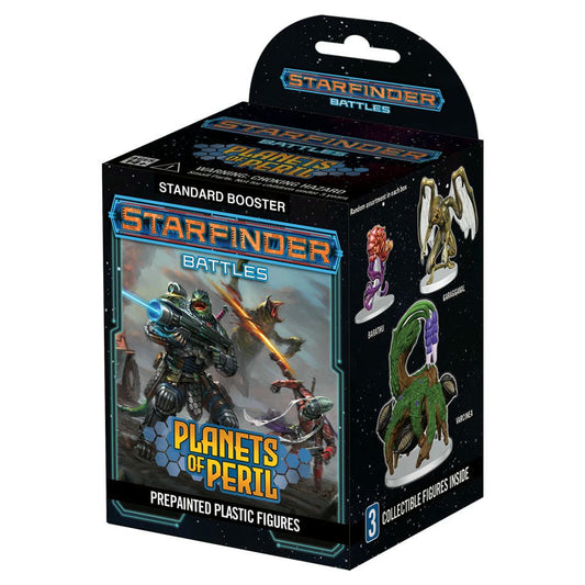 Image of Starfinder Battles Planets of Peril Painted Miniatures Booster Box (3 Minis) 