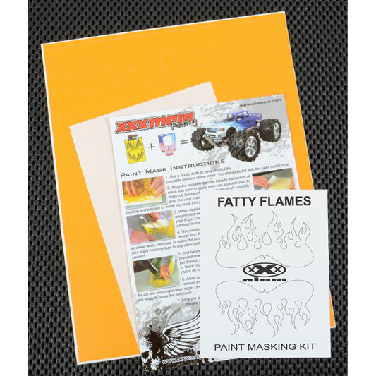 Image of XXX Main Fatty Flames R/C Car/Truck Body Paint Mask Set XXXM021L