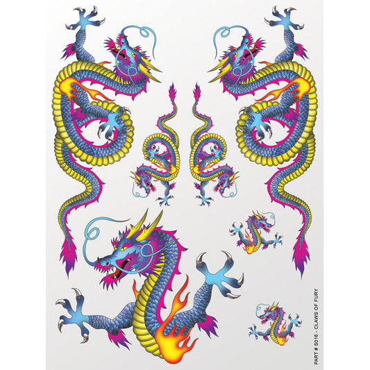 Image of Claws of Fury Sticker Sheet