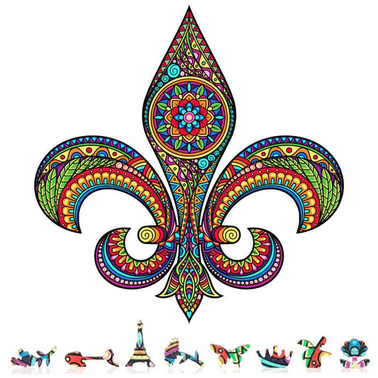 Image of Fleur De Lis Wooden Puzzle, 500 Pcs