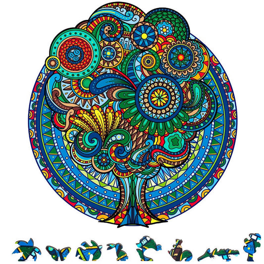 Image of Floral Retro Wooden Puzzle 200 Pcs