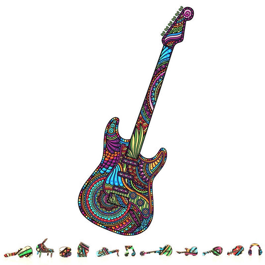 Image of Guitar Wooden Puzzle, 200 Pcs