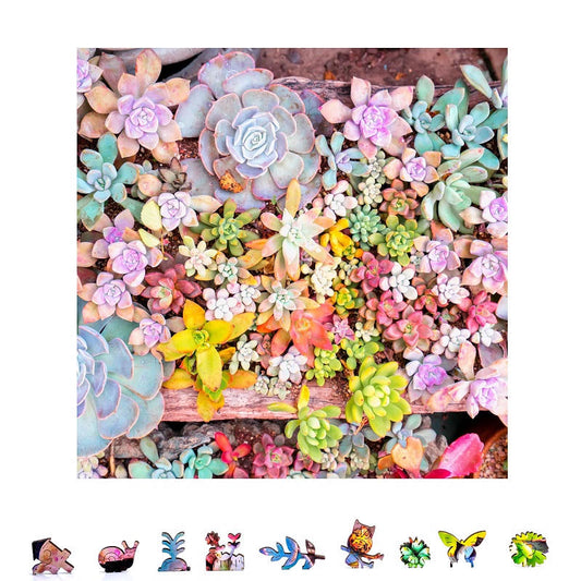 Image of Garden Succulents Wooden Puzzles, 1000 Pcs