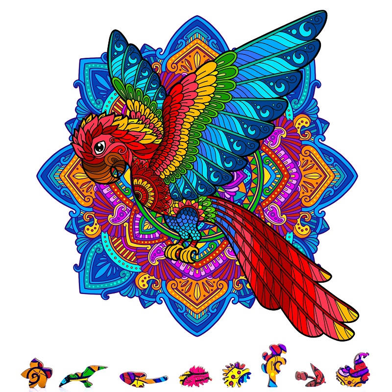 Image of Parrot Wooden Puzzle 200 Pcs