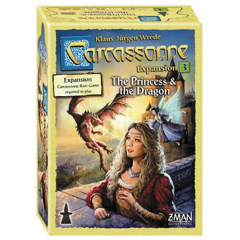 Image of Carcassonne board game: The Princess & The Dragon Expansion Set #3 ZMGZM7813