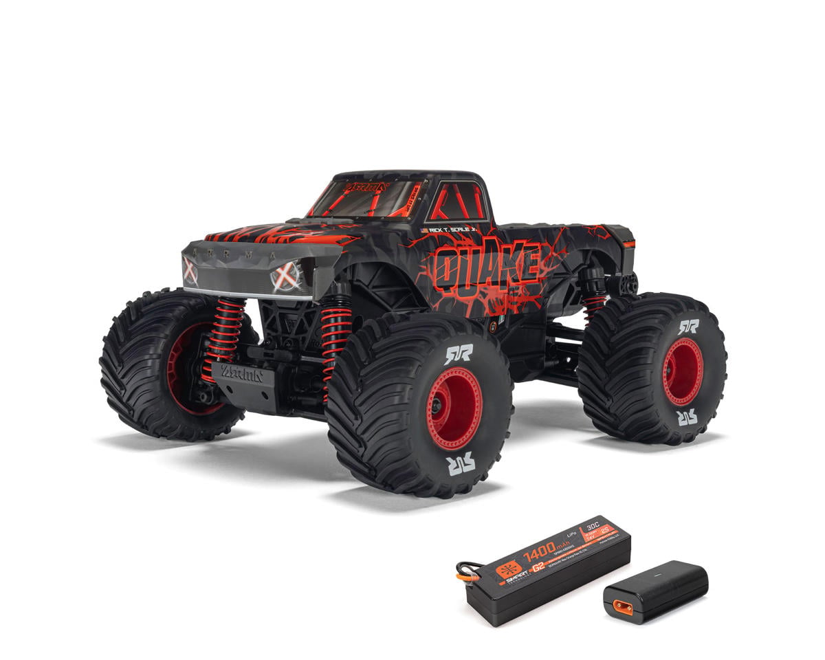 1/16 QUAKE GROM 4X4 RTR Brushed Monster Truck (Battery & Charger Included), Red