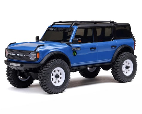 1/30 SCX30 Ford Bronco 4X4 RTR Brushed Rock Crawler (Battery & Charger Included), Blue
