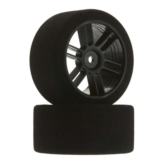 Rear 30mm Nitro Touring Foam Tire, Blk Whl, 40 (2)