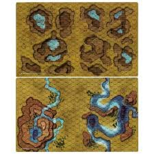 BattleTech: BattleMat - Savannahs Sinkholes/Mountain Lake