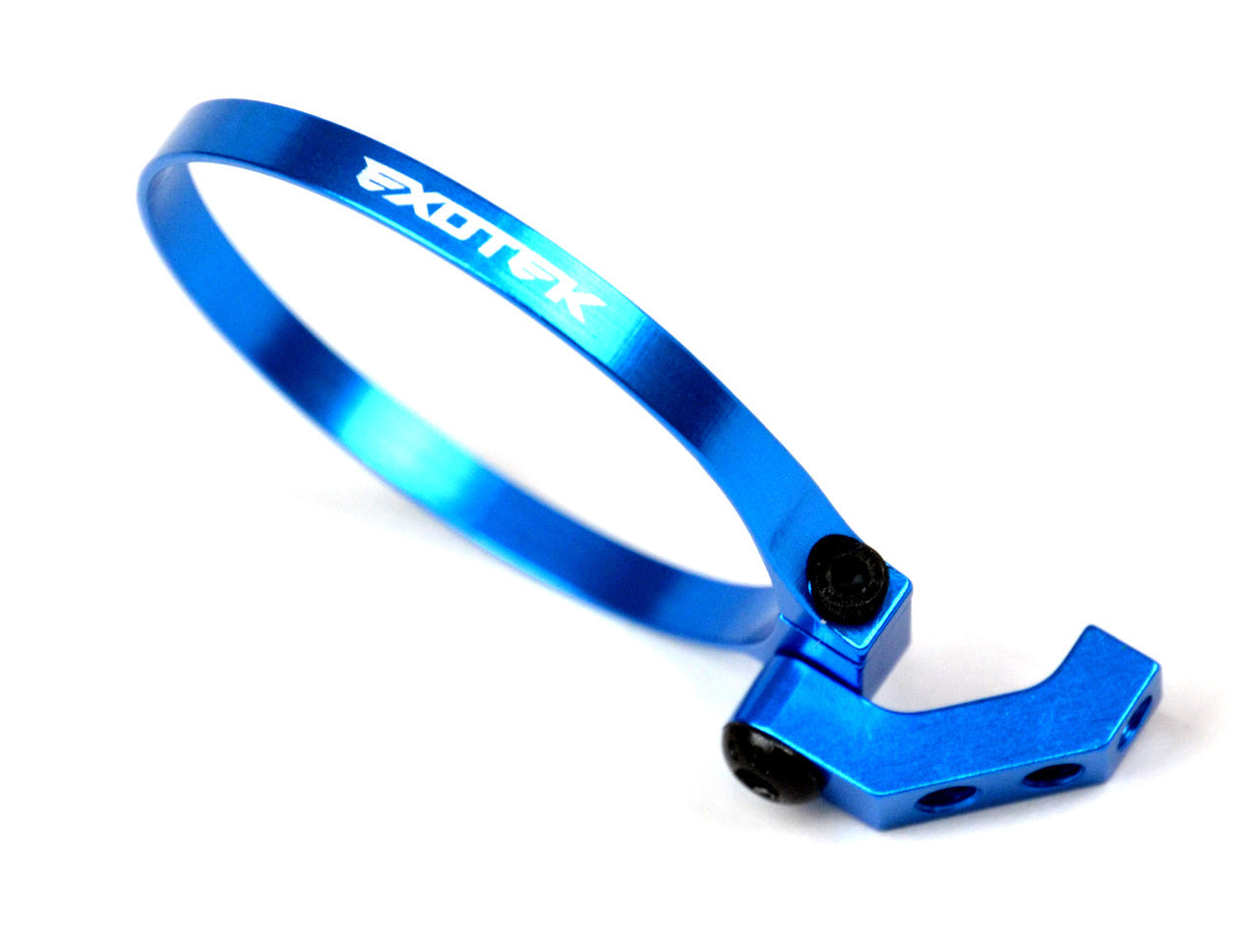 Exo Fan Mount-Clamp On Set, Angled for 1/10 Buggies, Trucks, and Sedans (Blue)