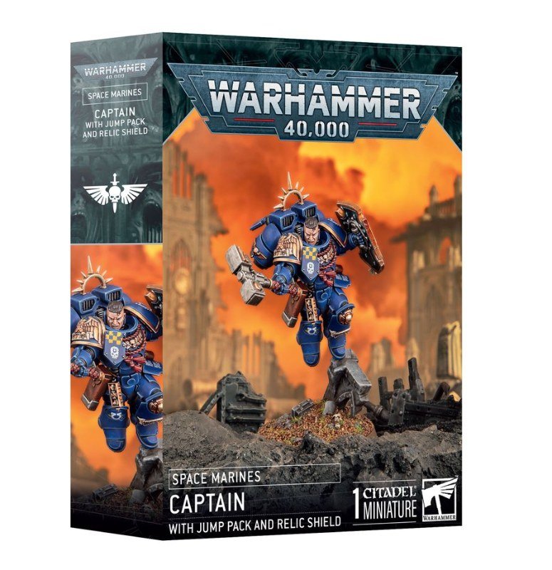 Space Marines Captain w/ Jump Pack & Relic Shield