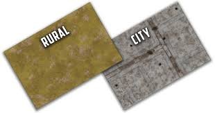 Gaming Mat - Brown/City