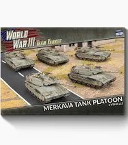 Merkava 3 Tank Platoon (WWIII x5 Tanks Plastic)