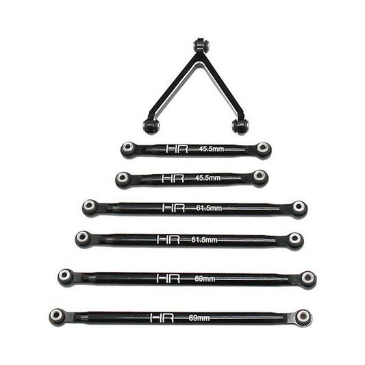 Axial SCX24 Black Aluminum Link Set by Hot Racing HRASXTF133A01