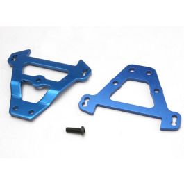 Front/Rear Alum Bulkhead Anodized Blue Revo