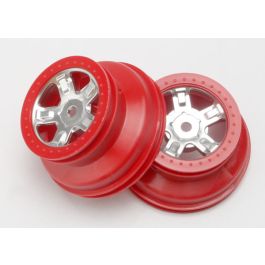 WHEELS, SCT SATIN CHROME, RED