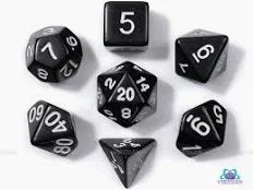 Ethereal Black 7-Dice Set