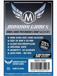 Sleeves: Premium Mini Euro Sleeves 45mm x 68mm Dark Blue (50)