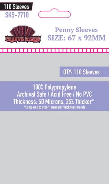Sleeve Kings: Penny Card Sleeves 67mm x 92mm (110)