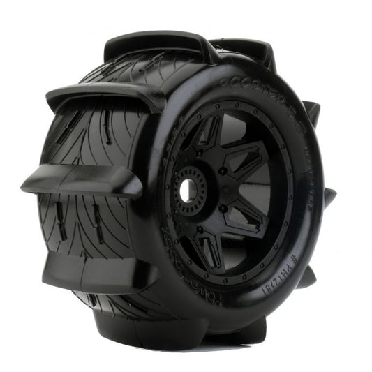 1/8 Rooster 3.8 Belted Paddle Sand Snow Tires 17mm