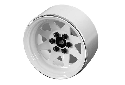 6 Lug Wagon 2.2 Steel Stamped Beadlock Wheels (White)