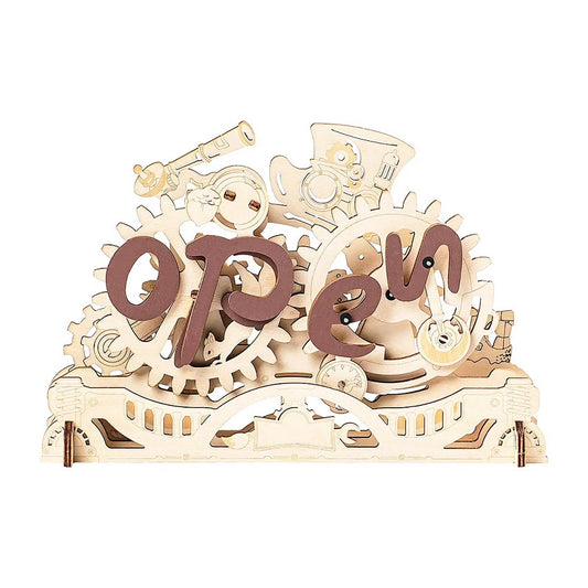 Open Closed Sign, 3D Wooden