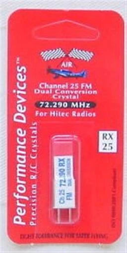 72MHz FM  Crystals Dual Conversion  Single RX Chan 25  72.290MHz For Hitec Radios