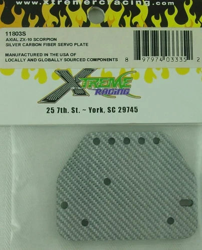 CF Servo Plate, Silver: AX10
