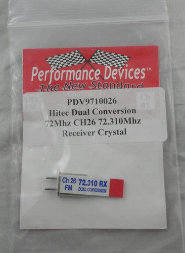 72MHz FM  Crystals Dual Conversion  Single RX Chan 26  72.310MHz For Hitec Radios