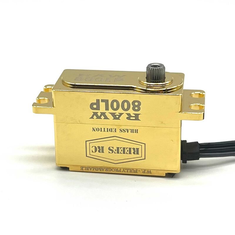 RAW800LP Brass Edition, Fully Programmable, Brushless Low Profile Servo..Note: BEC not require...