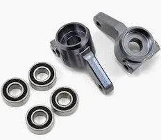 Aluminum Oversized Front Knuckles w/Bearings, Silver, for Traxxas Stampede / Rustler / Slash