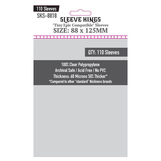 Tiny Epic Compatible Sleeves 88 x 125mm (110)