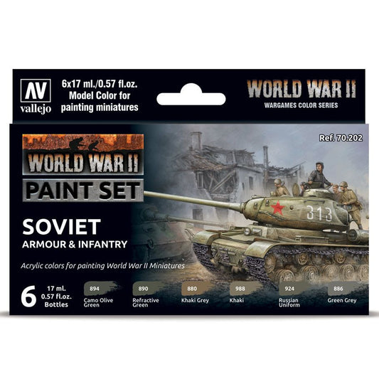 WWII Soviet Armour & Infantry Paint Set