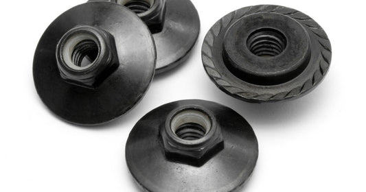 FLANGED LOCK NUT M5x8mm (BLACK